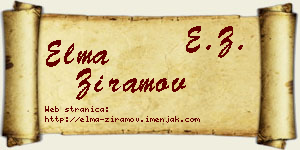 Elma Ziramov vizit kartica